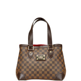 ルイ ヴィトン ダミエ ハムステッドPM トートバッグ ハンドバッグ N51205 ブラウン PVC レザー レディース LOUIS VUITTON 【中古】